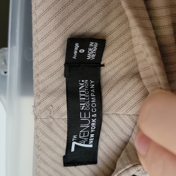 Tan Striped New York & Company Slacks - Picture 3 of 8